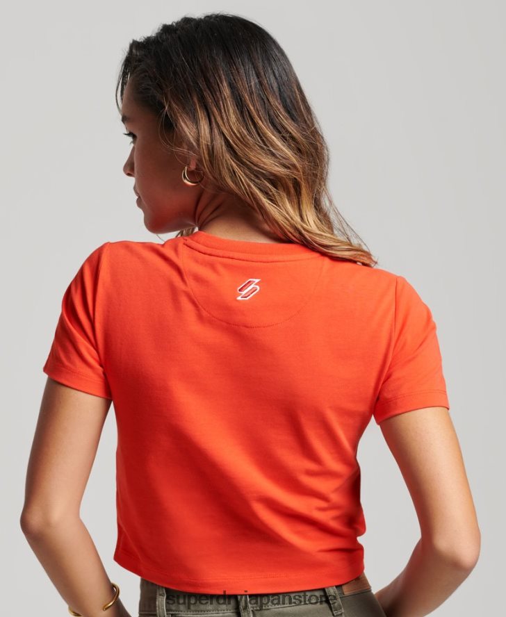 グラフィック タイニー T シャツ 女性 Superdry 衣類 赤 2J62PZ2214
