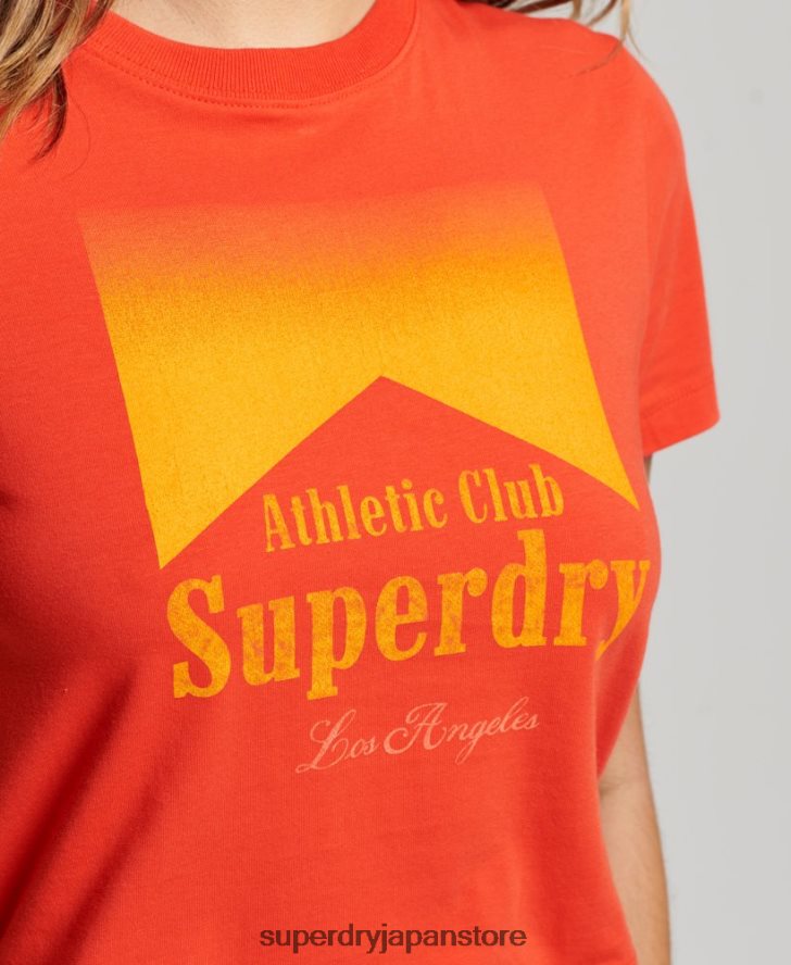 グラフィック タイニー T シャツ 女性 Superdry 衣類 赤 2J62PZ2214