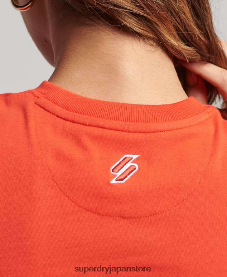 グラフィック タイニー T シャツ 女性 Superdry 衣類 赤 2J62PZ2214