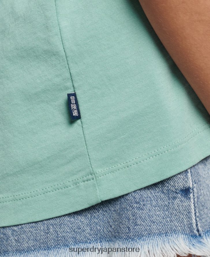 ヴィンテージロゴ刺繍Tシャツ 女性 Superdry 衣類 ライトブルー 2J62PZ2246