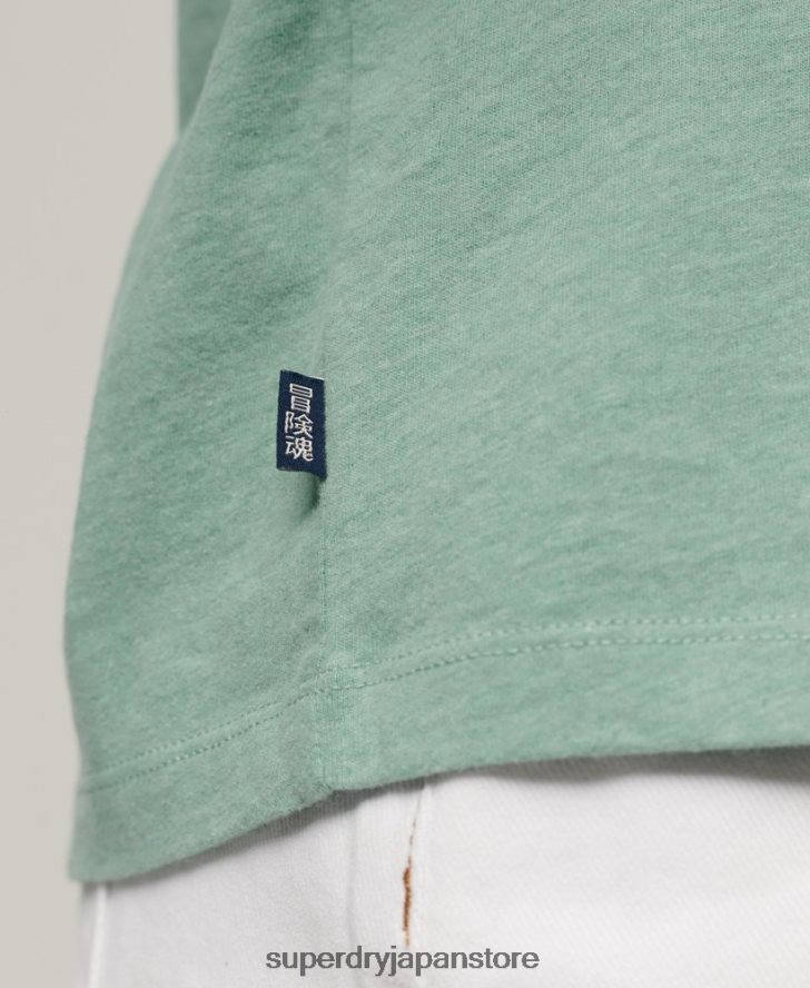 オーガニックコットン ヴィンテージロゴ刺繍 Tシャツ 女性 Superdry 衣類 緑 2J62PZ2250
