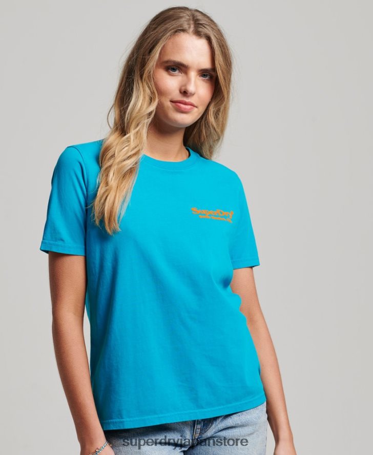 ヴィンテージ会場Tシャツ 女性 Superdry 衣類 青 2J62PZ2255