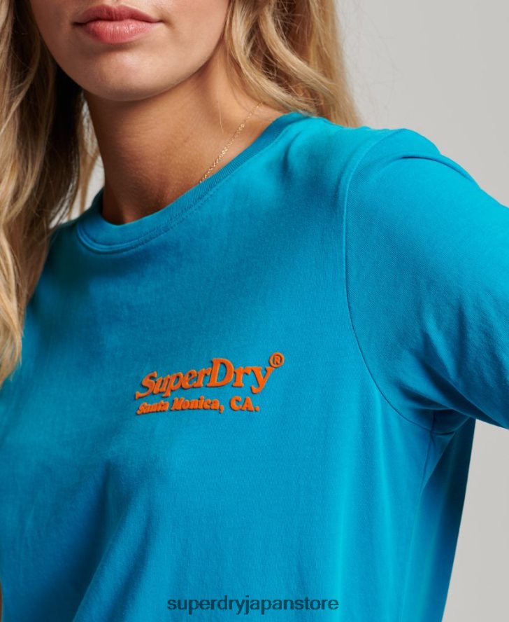 ヴィンテージ会場Tシャツ 女性 Superdry 衣類 青 2J62PZ2255