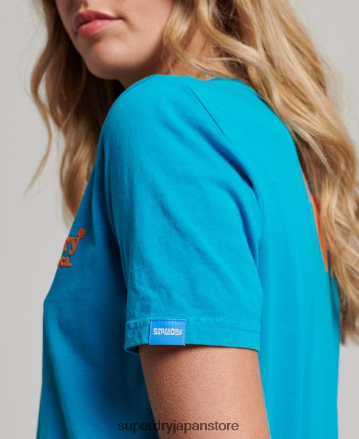 ヴィンテージ会場Tシャツ 女性 Superdry 衣類 青 2J62PZ2255