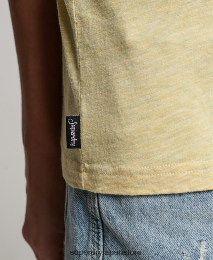 ヴィンテージロゴエンボスTシャツ 女性 Superdry 衣類 黄色 2J62PZ2279
