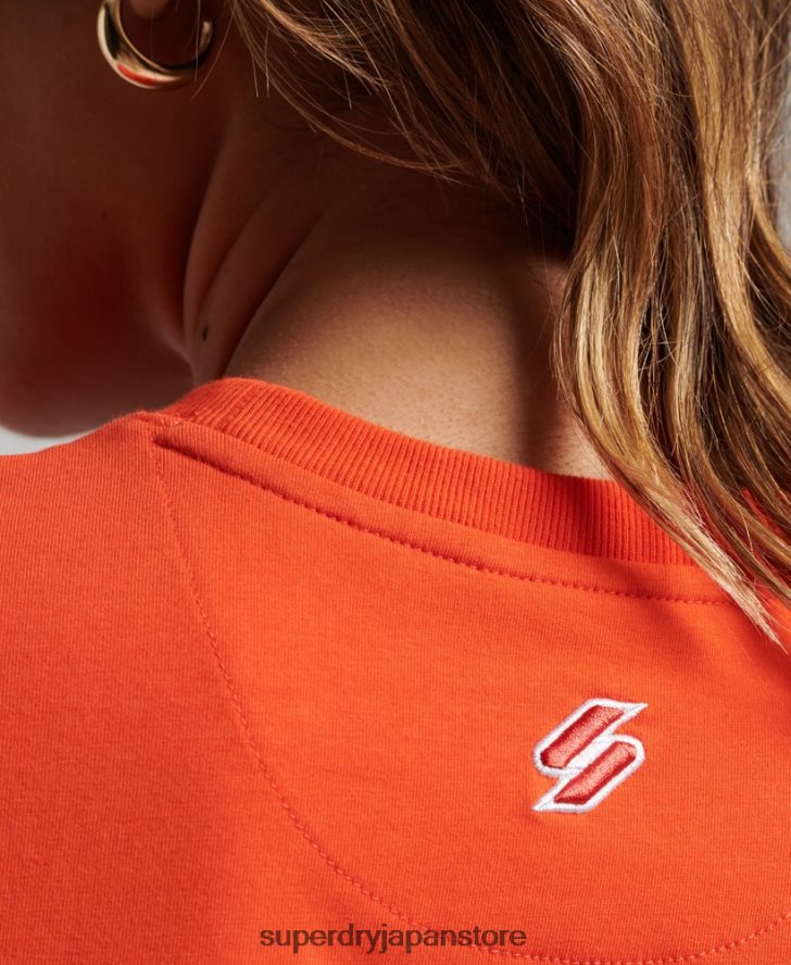 コードグラフィック刺繍入りタイニーTシャツ 女性 Superdry 衣類 オレンジ 2J62PZ2318