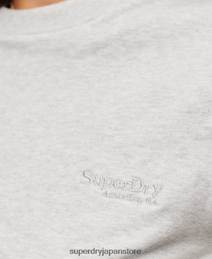 ヴィンテージロゴ キャップスリーブ Tシャツ 女性 Superdry 衣類 ライトグレー 2J62PZ2617