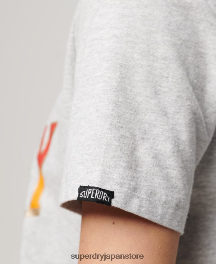 旅行お土産グラフィックTシャツ 女性 Superdry 衣類 グレー 2J62PZ2622