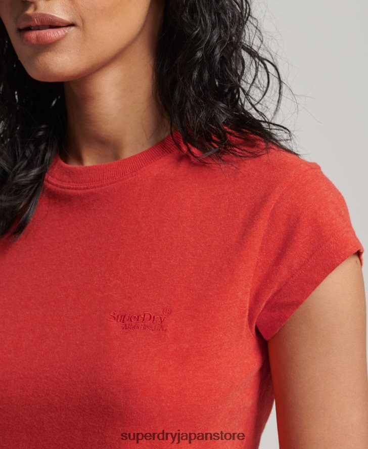 ヴィンテージロゴ キャップスリーブ Tシャツ 女性 Superdry 衣類 オレンジ 2J62PZ2631