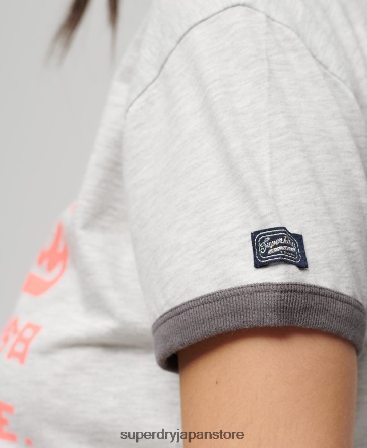 ネオンヴィンテージロゴTシャツ 女性 Superdry 衣類 ライトグレー 2J62PZ2632