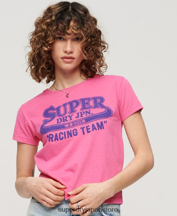 アーカイブ ネオングラフィック Tシャツ 女性 Superdry 衣類 ピンク 2J62PZ2636