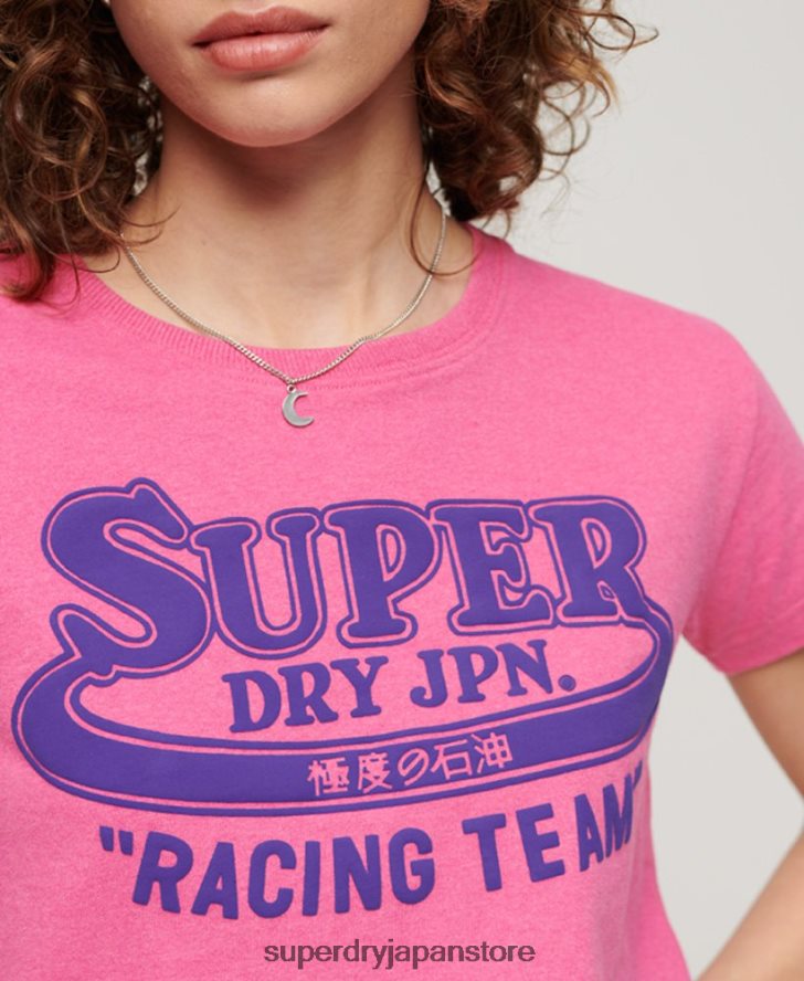 アーカイブ ネオングラフィック Tシャツ 女性 Superdry 衣類 ピンク 2J62PZ2636