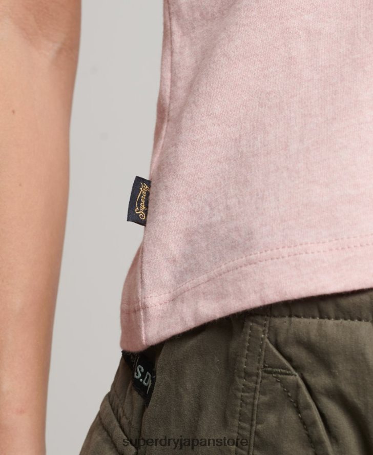 ヴィンテージロゴ キャップスリーブ Tシャツ 女性 Superdry 衣類 ピンク 2J62PZ2645