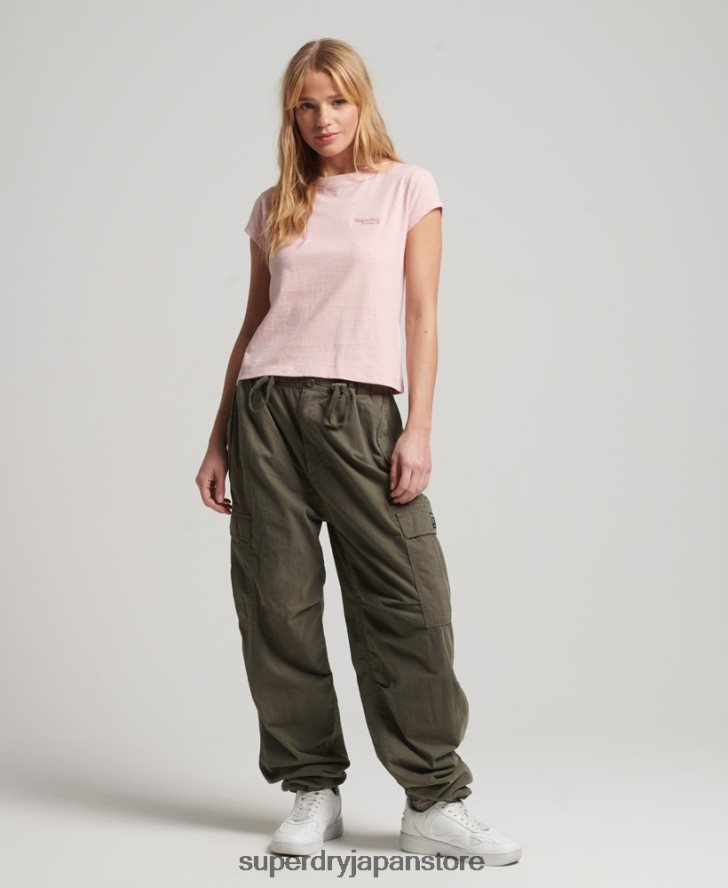 ヴィンテージロゴ キャップスリーブ Tシャツ 女性 Superdry 衣類 ピンク 2J62PZ2645