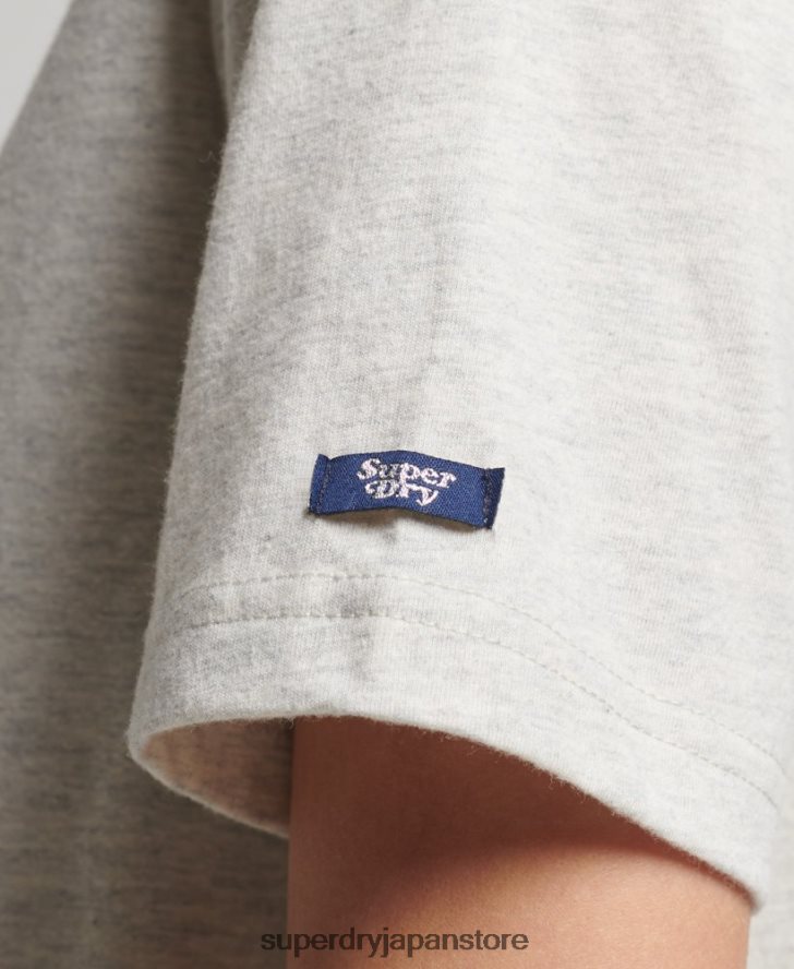 ヴィンテージ スクリプト インフィル T シャツ 女性 Superdry 衣類 グレー 2J62PZ2648