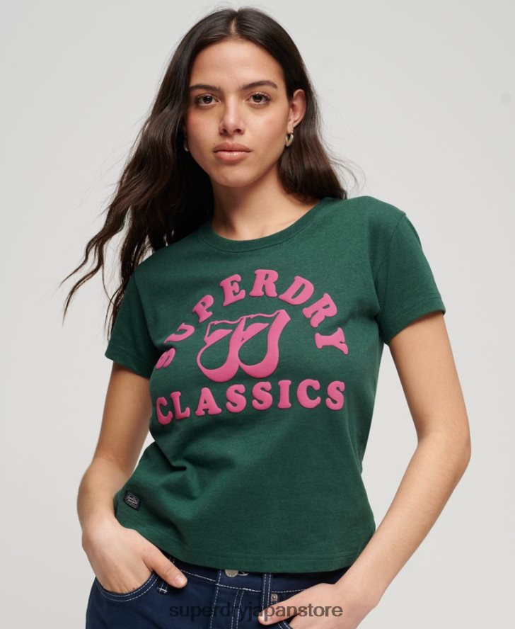 アーカイブ ネオングラフィック Tシャツ 女性 Superdry 衣類 緑 2J62PZ2650