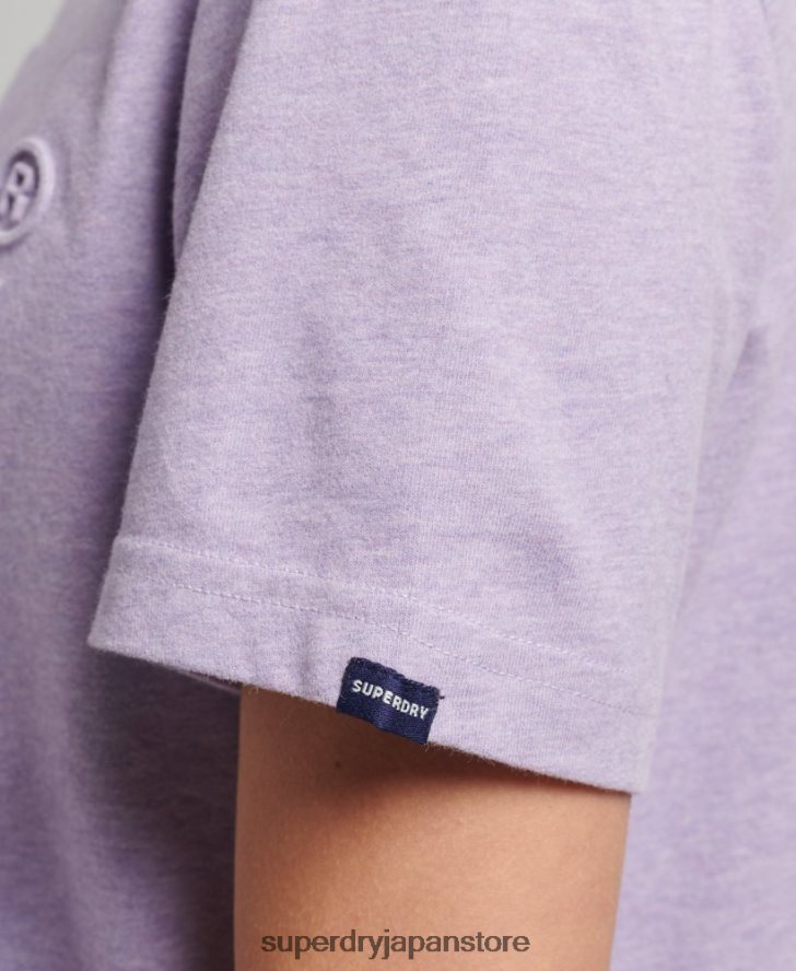 ヴィンテージロゴエンボスTシャツ 女性 Superdry 衣類 紫 2J62PZ2652