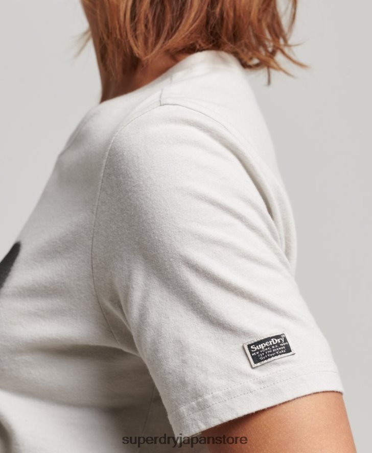 ヴィンテージ装飾Tシャツ 女性 Superdry 衣類 ライトグレー 2J62PZ2654