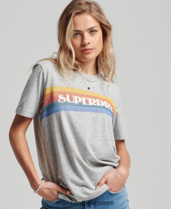 ヴィンテージ グレート アウトドア T シャツ 女性 Superdry 衣類 グレー 2J62PZ2663