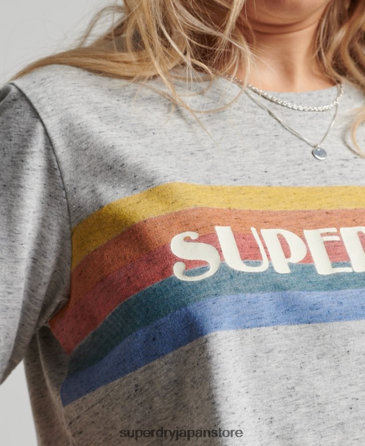 ヴィンテージ グレート アウトドア T シャツ 女性 Superdry 衣類 グレー 2J62PZ2663