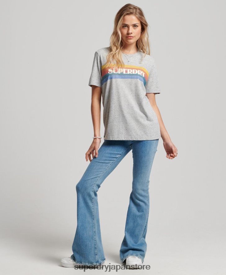 ヴィンテージ グレート アウトドア T シャツ 女性 Superdry 衣類 グレー 2J62PZ2663