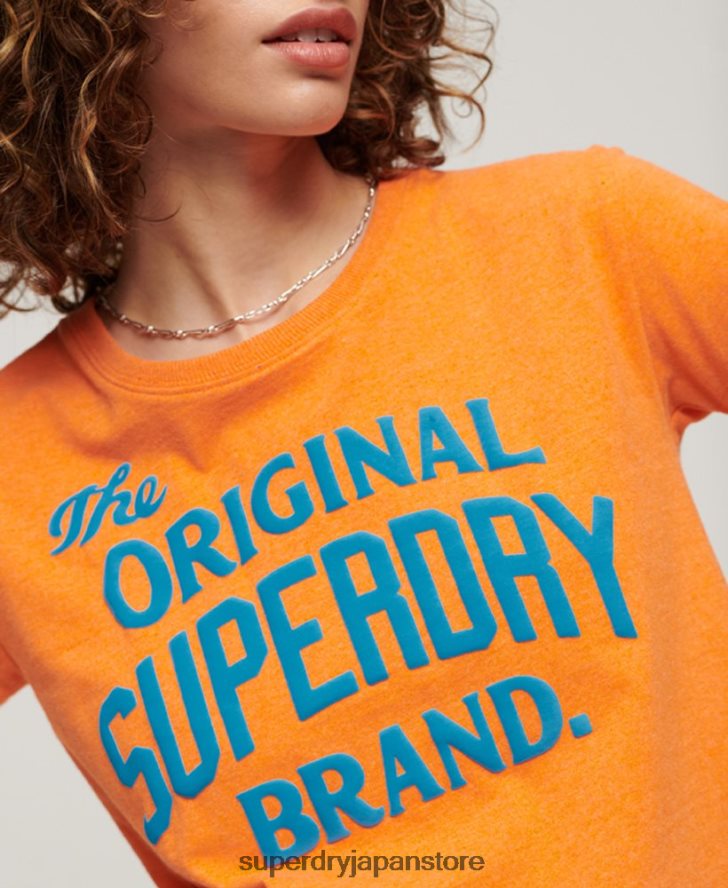 アーカイブ ネオングラフィック Tシャツ 女性 Superdry 衣類 オレンジ 2J62PZ2668