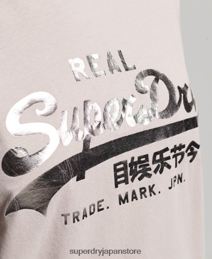 ヴィンテージロゴ装飾 Tシャツ 女性 Superdry 衣類 ベージュ 2J62PZ2670
