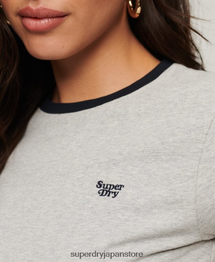 リンガーTシャツ 女性 Superdry 衣類 濃い灰色 2J62PZ2678