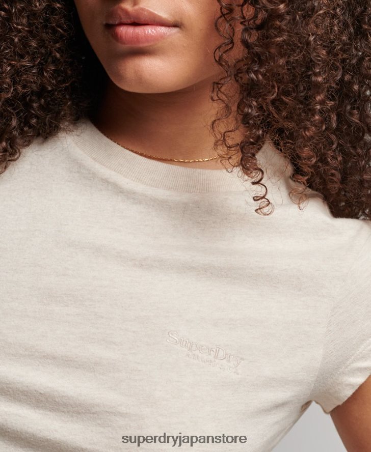 ヴィンテージロゴ キャップスリーブ Tシャツ 女性 Superdry 衣類 ベージュ 2J62PZ2681