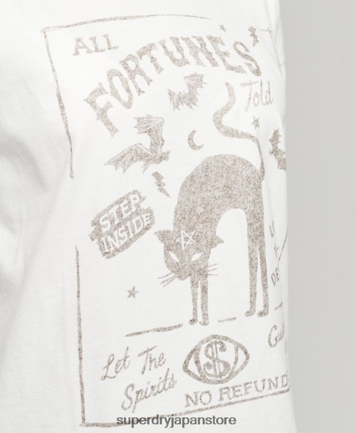 ヴィンテージ天体Tシャツ 女性 Superdry 衣類 白 2J62PZ2687