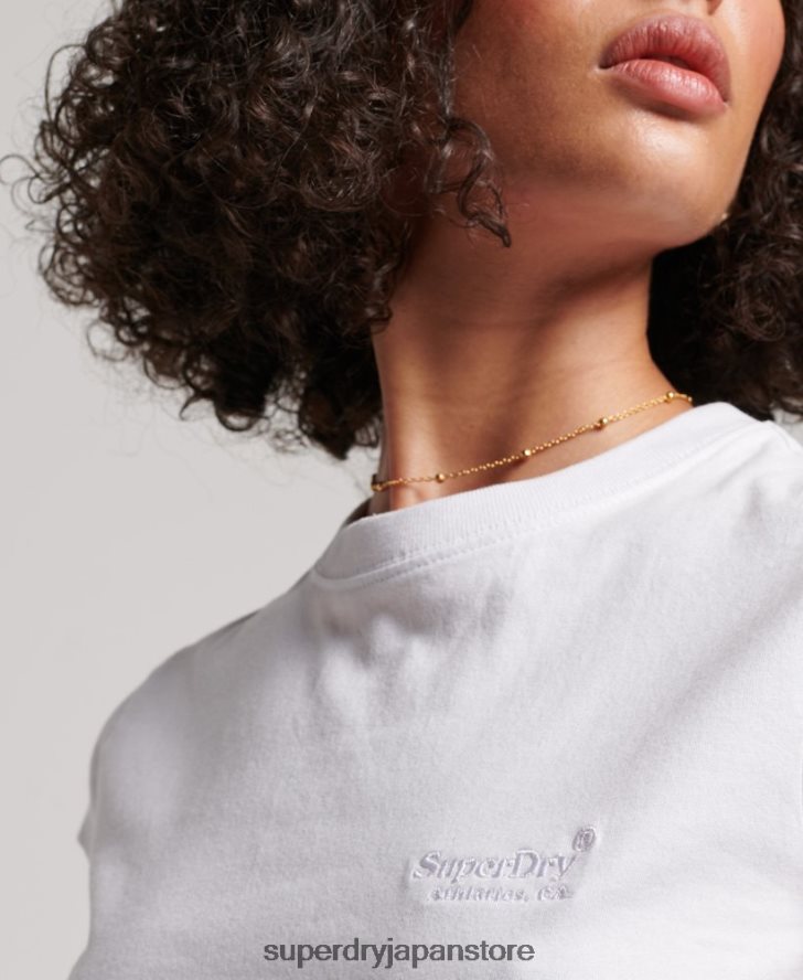 ヴィンテージロゴ キャップスリーブ Tシャツ 女性 Superdry 衣類 白 2J62PZ2693