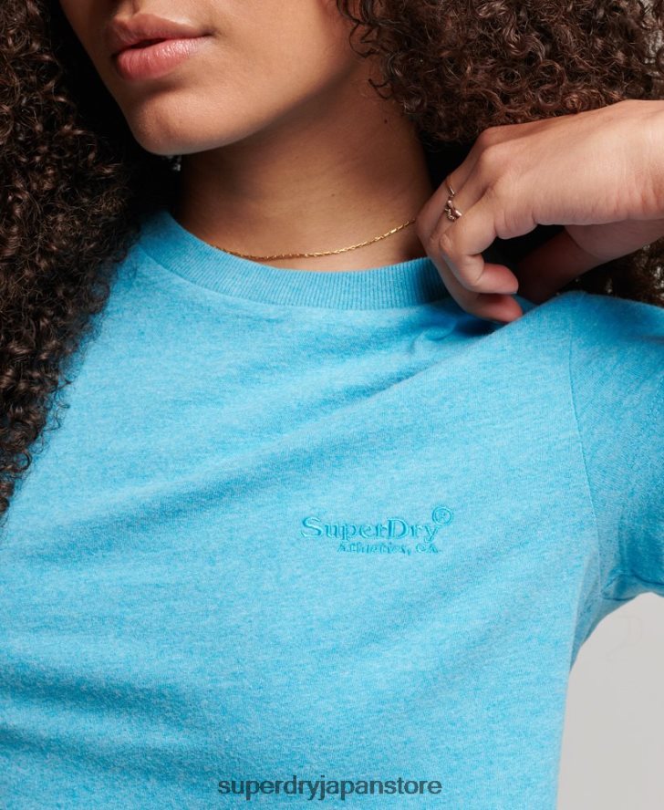 ヴィンテージロゴ キャップスリーブ Tシャツ 女性 Superdry 衣類 青 2J62PZ2700