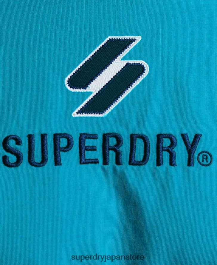 コードスタックボクシーTシャツ 女性 Superdry 衣類 青 2J62PZ2702
