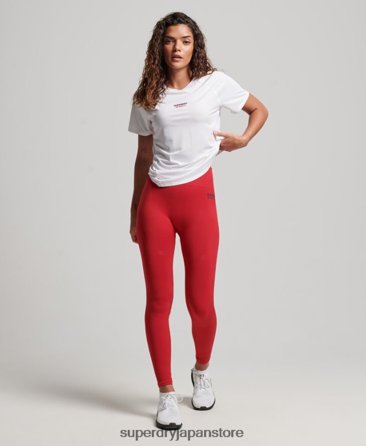 コアアクティブTシャツ 女性 Superdry 衣類 白 2J62PZ2709