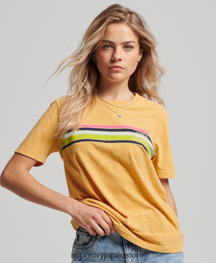 ヴィンテージ グレート アウトドア T シャツ 女性 Superdry 衣類 黄色 2J62PZ2710