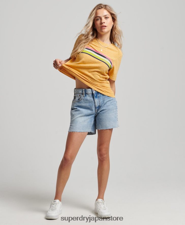 ヴィンテージ グレート アウトドア T シャツ 女性 Superdry 衣類 黄色 2J62PZ2710