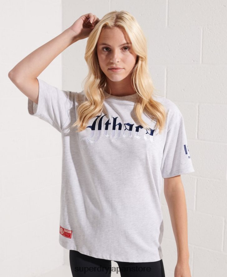 カレッジグラフィックTシャツ 女性 Superdry 衣類 ライトグレー 2J62PZ2719