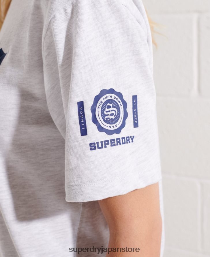 カレッジグラフィックTシャツ 女性 Superdry 衣類 ライトグレー 2J62PZ2719
