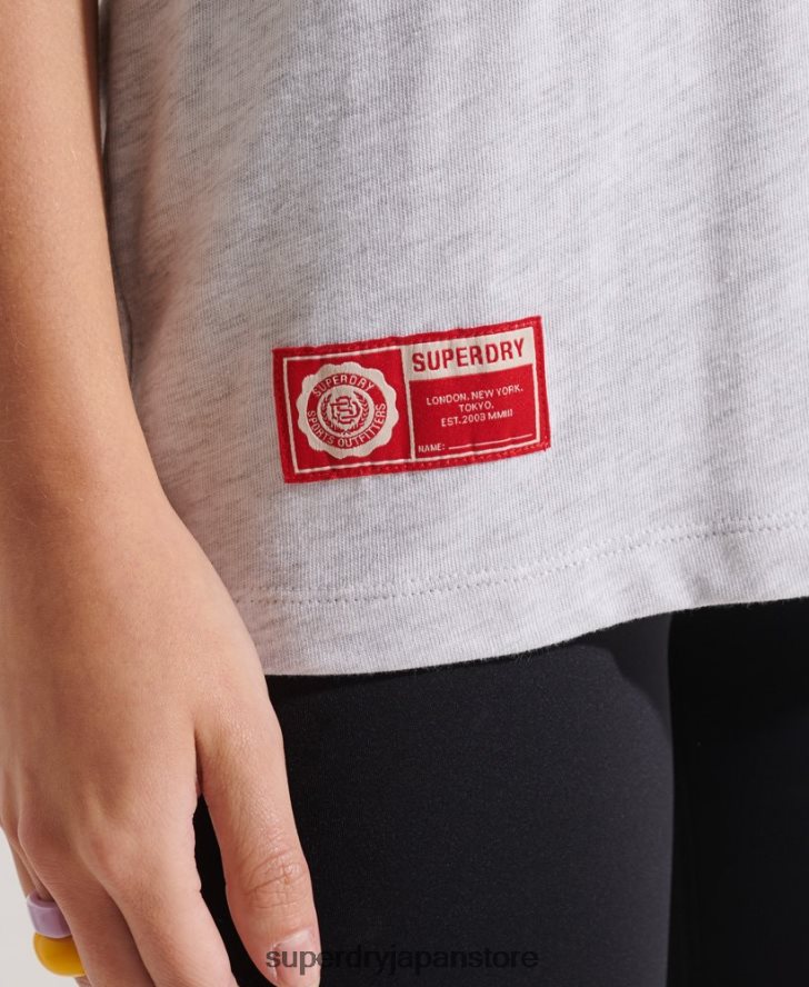 カレッジグラフィックTシャツ 女性 Superdry 衣類 ライトグレー 2J62PZ2719