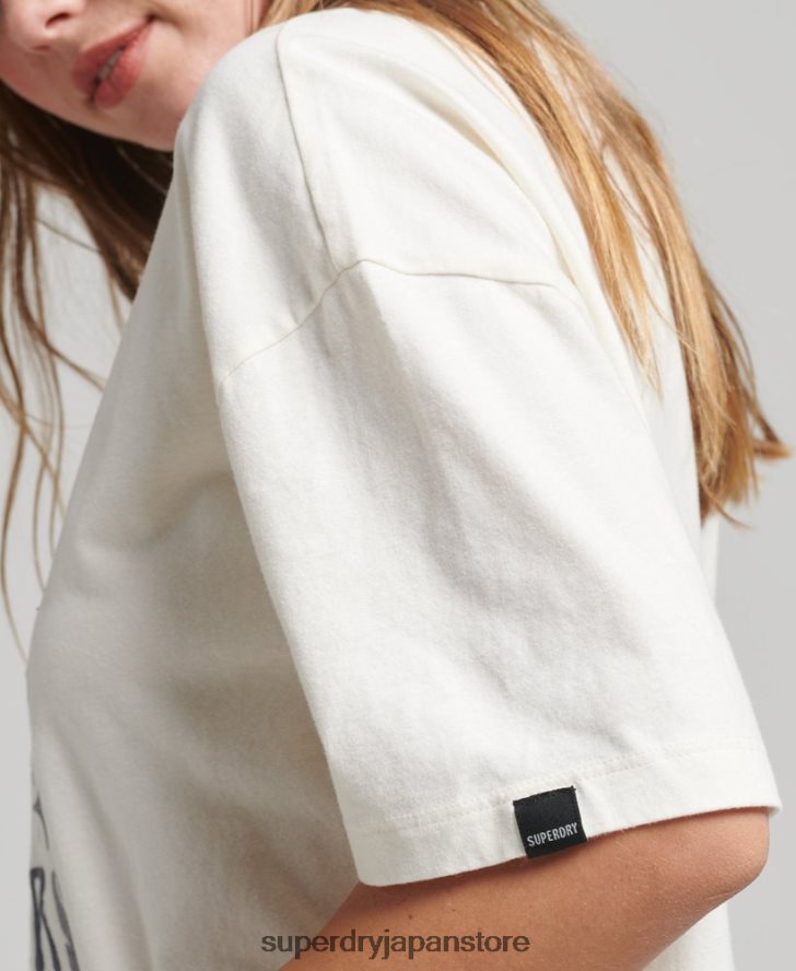 遊牧民のTシャツ 女性 Superdry 衣類 白 2J62PZ2724