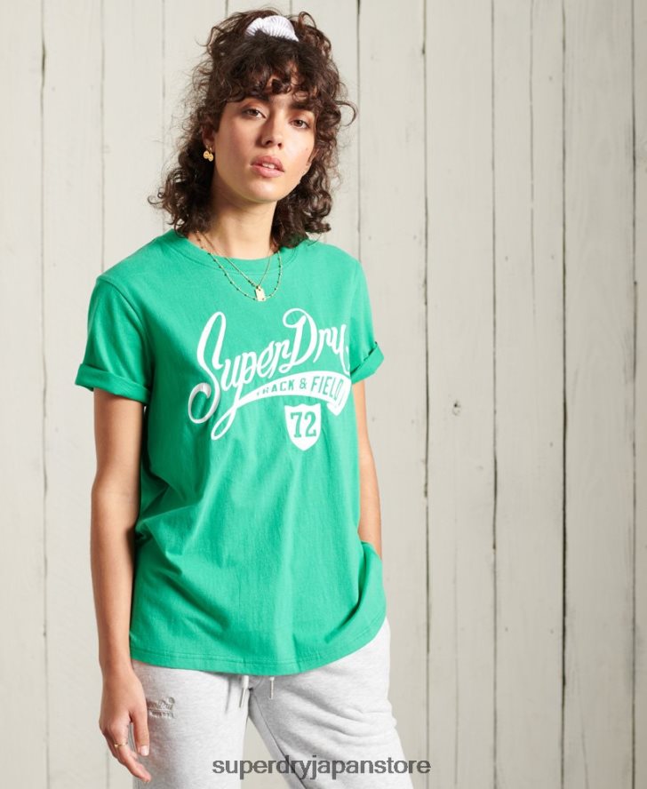 カレッジカリステートTシャツ 女性 Superdry 衣類 ターコイズ 2J62PZ2726