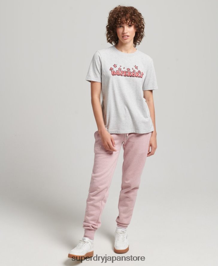 ウッドランド グラフィック T シャツ 女性 Superdry 衣類 ライトグレー 2J62PZ2729