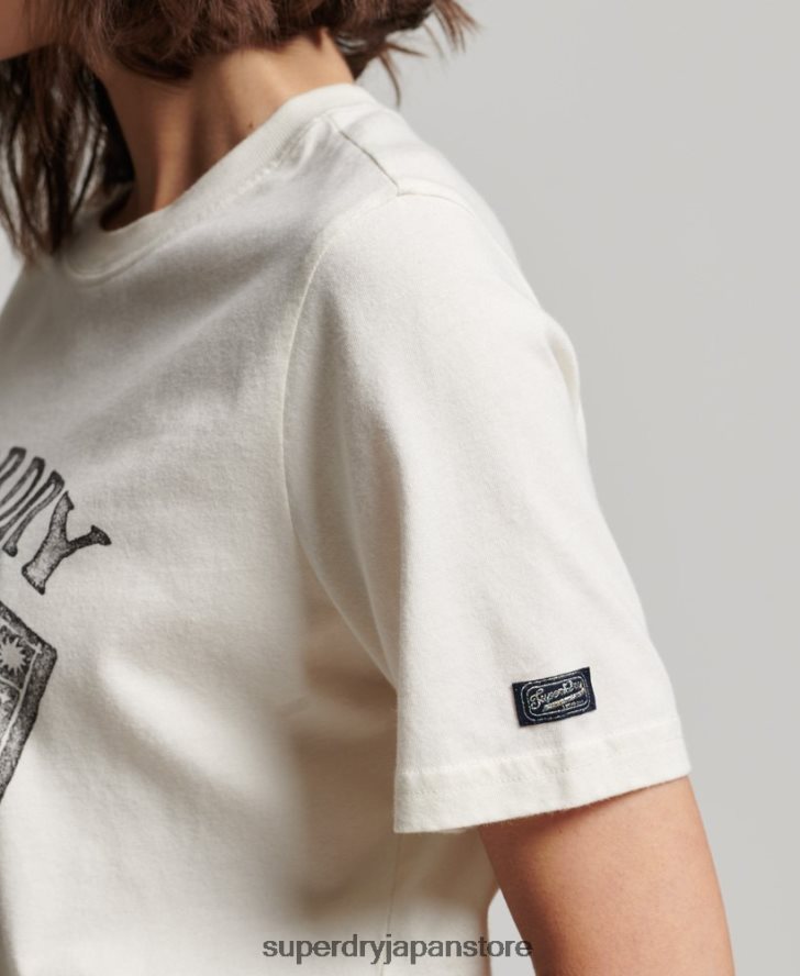 タロットカードグラフィックTシャツ 女性 Superdry 衣類 白 2J62PZ2735