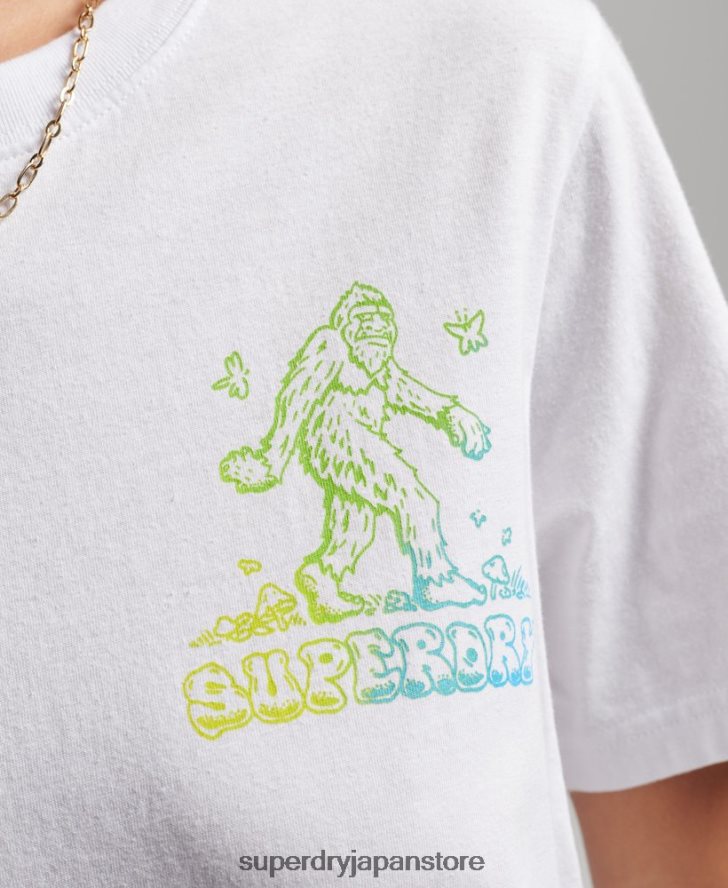 ウッドランド グラフィック T シャツ 女性 Superdry 衣類 白 2J62PZ2736