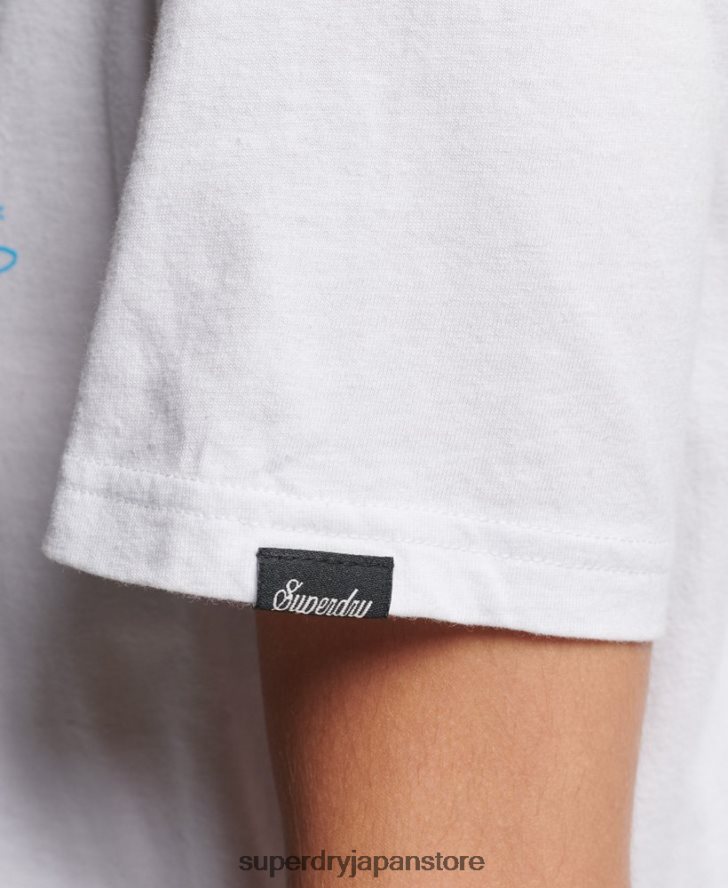 ウッドランド グラフィック T シャツ 女性 Superdry 衣類 白 2J62PZ2736