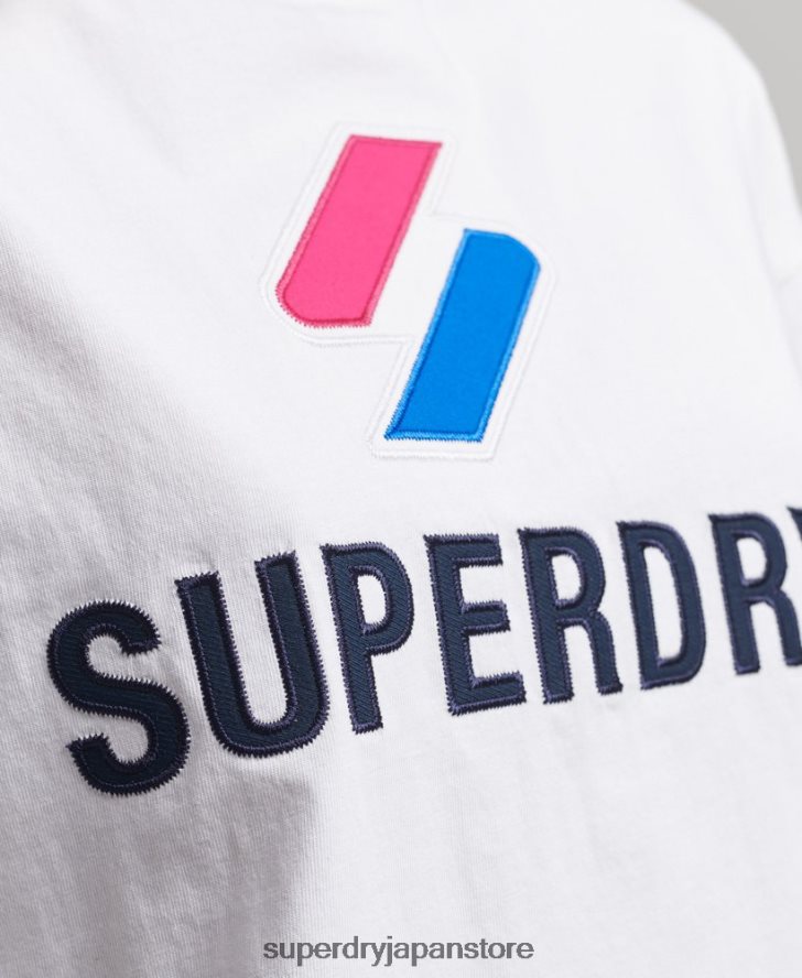 コードスタックボクシーTシャツ 女性 Superdry 衣類 白 2J62PZ2737