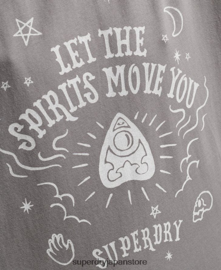 ヴィンテージ天体Tシャツ 女性 Superdry 衣類 ライトグレー 2J62PZ2740