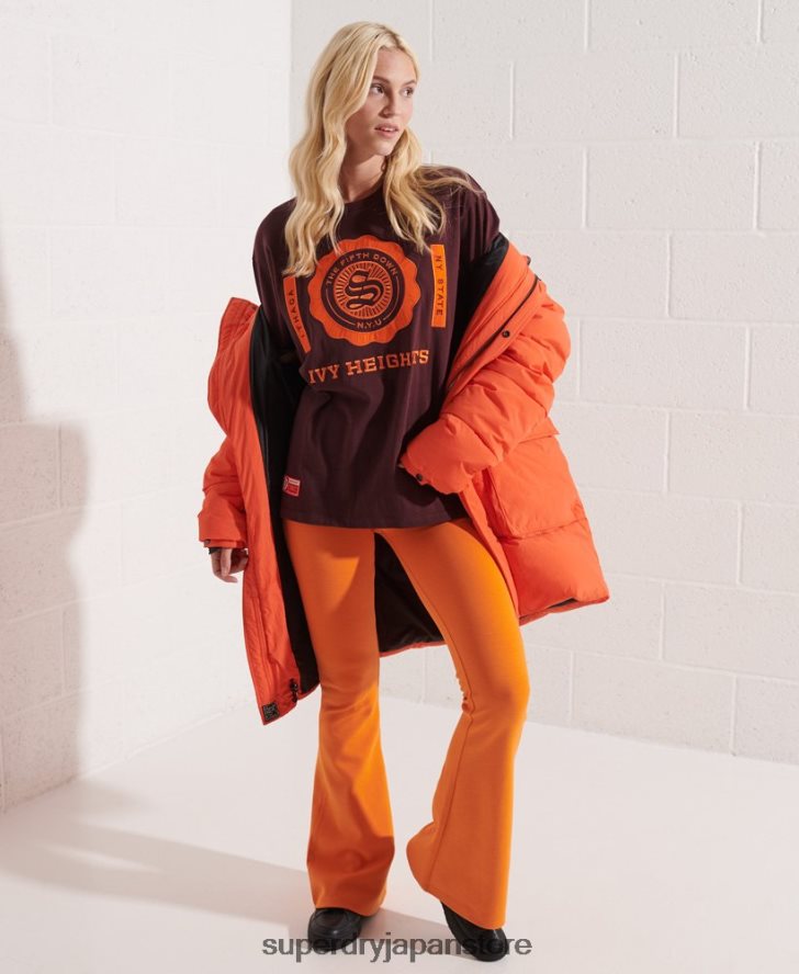 カレッジグラフィックTシャツ 女性 Superdry 衣類 赤 2J62PZ2741
