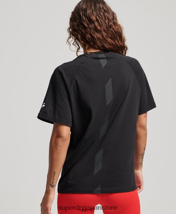コア半袖Tシャツ 女性 Superdry 衣類 黒 2J62PZ2742