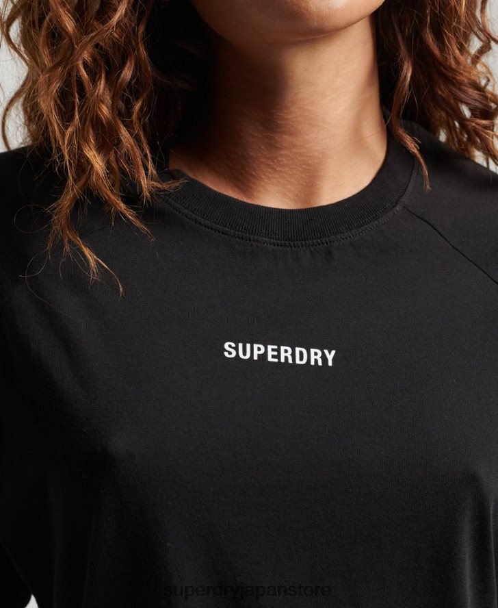 コア半袖Tシャツ 女性 Superdry 衣類 黒 2J62PZ2742